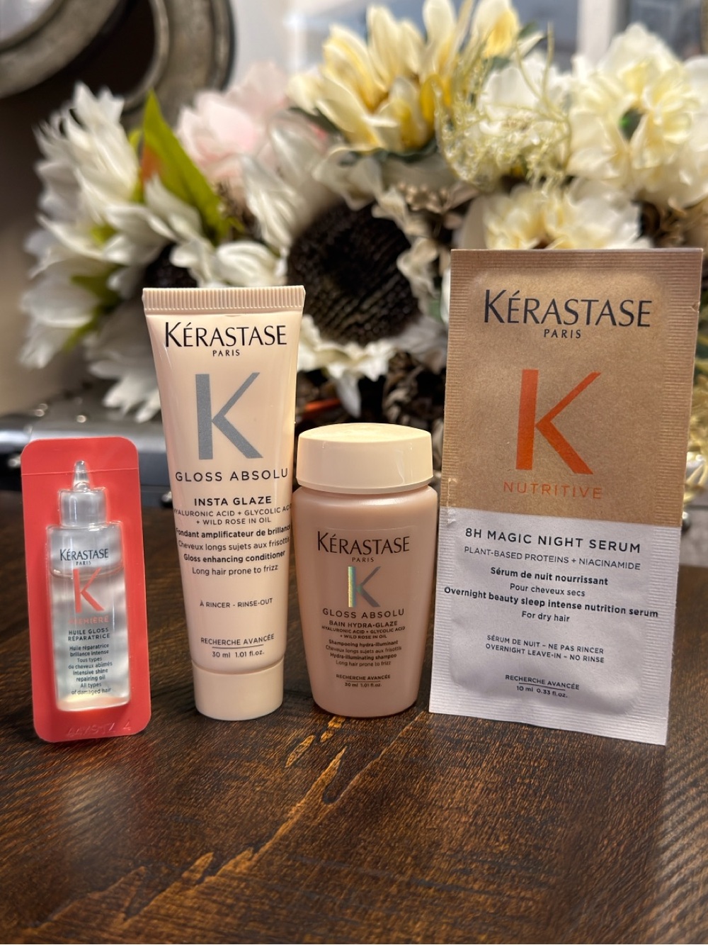 MINI Kérastase Gloss Absolu Hair set with Huile Gloss Reparative & Nigth Serum